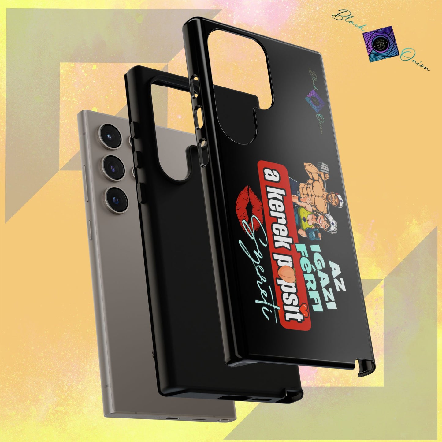 BlackOnion Brand New Phone Case - with Motivational Workout Motif ‘Az igazi férfi ‘💪🔥🫵