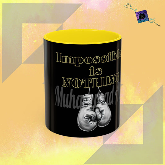 BlackOnion Coffee Mug 2 with Workout Motif ‘Impossible is NothingV2’🫵🔥💪