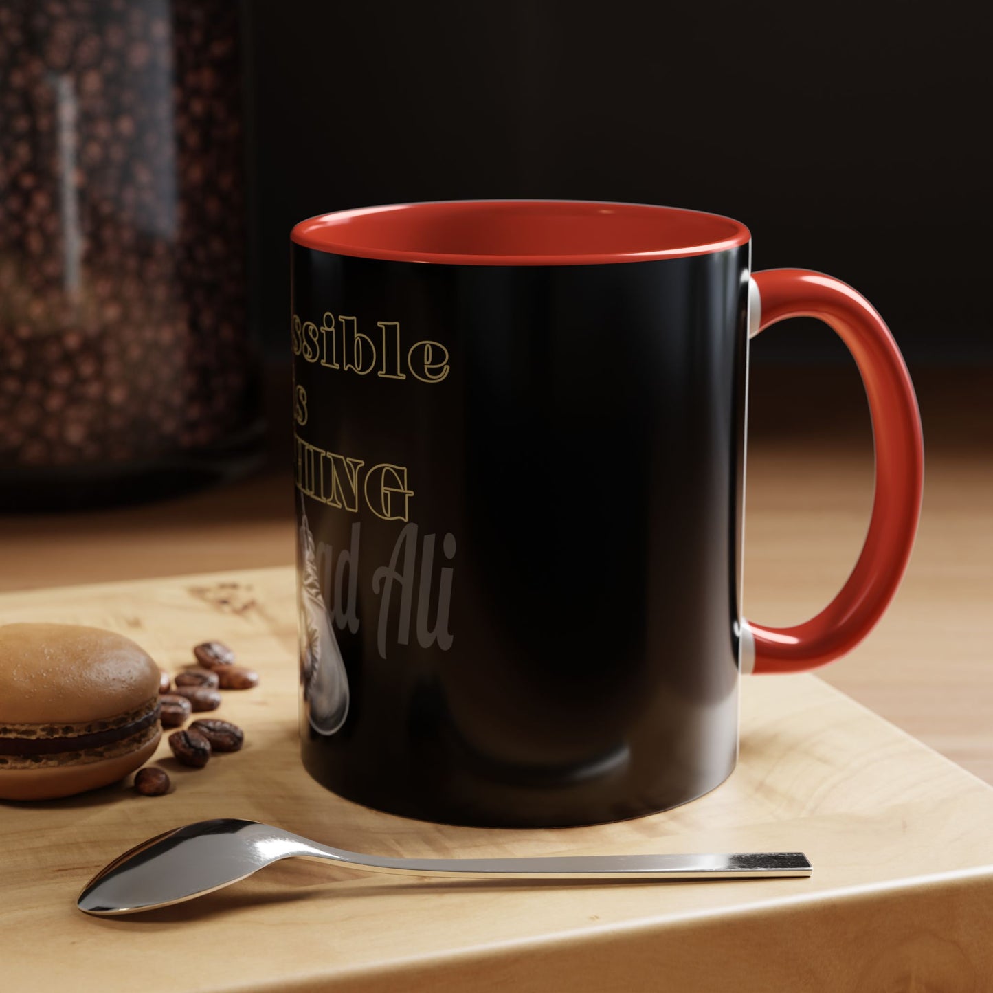 BlackOnion Coffee Mug - 11oz with Workout Motif ‘Impossible is nothing’🔥💪🫵