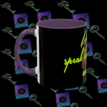 BlackOnion Coffee Mug 2 with Workout Motif ‘Actions speak lauder than words V2’🫵🔥💪