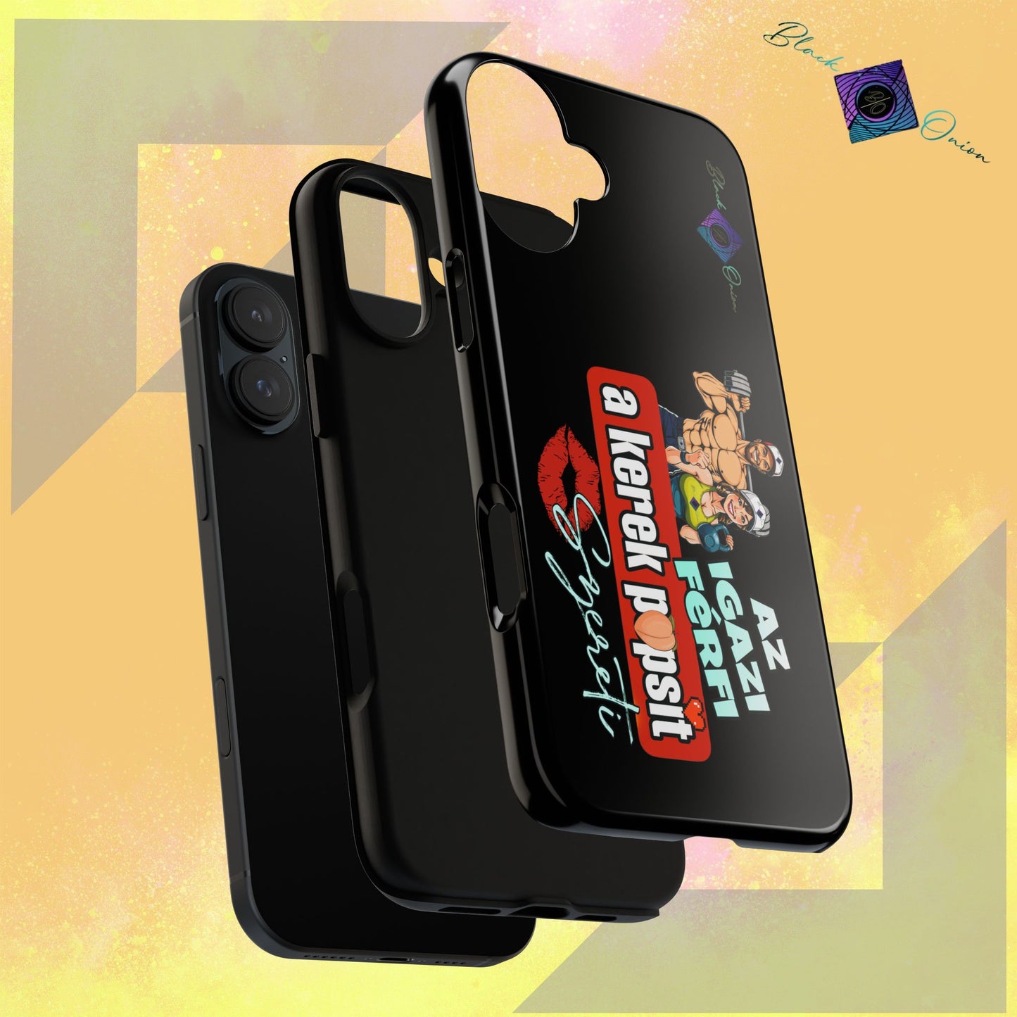 BlackOnion Brand New Phone Case - with Motivational Workout Motif ‘Az igazi férfi ‘💪🔥🫵