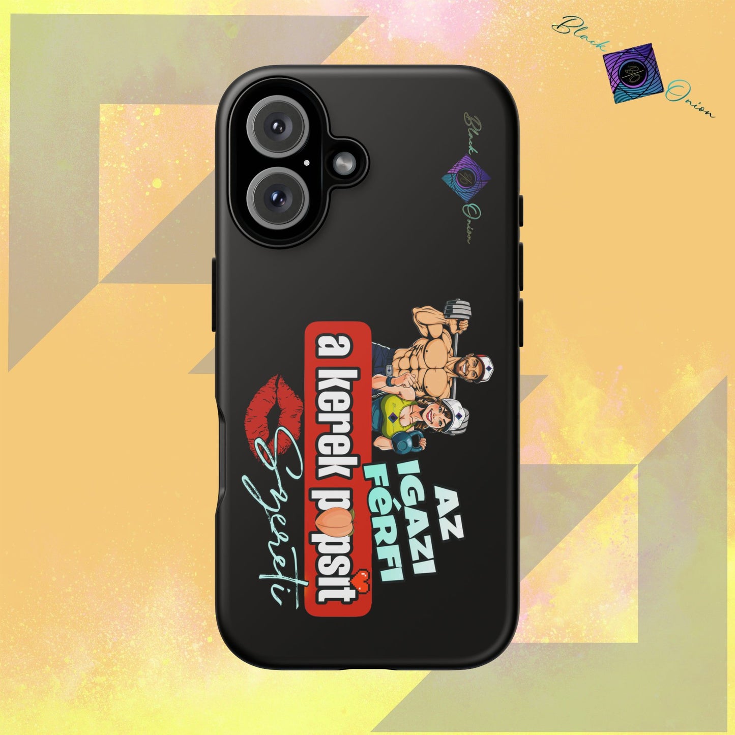 BlackOnion Brand New Phone Case - with Motivational Workout Motif ‘Az igazi férfi ‘💪🔥🫵