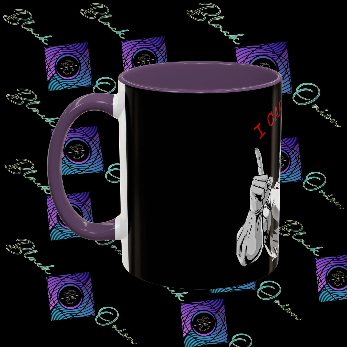 BlackOnion Coffee Mug 2 with Workout Motif ‘I Can Do It V2’🫵🔥💪