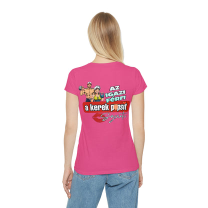 BlackOnion Women's Iconic T-Shirt - with Workout Motif “Az igazi férfi”💯🌸💋