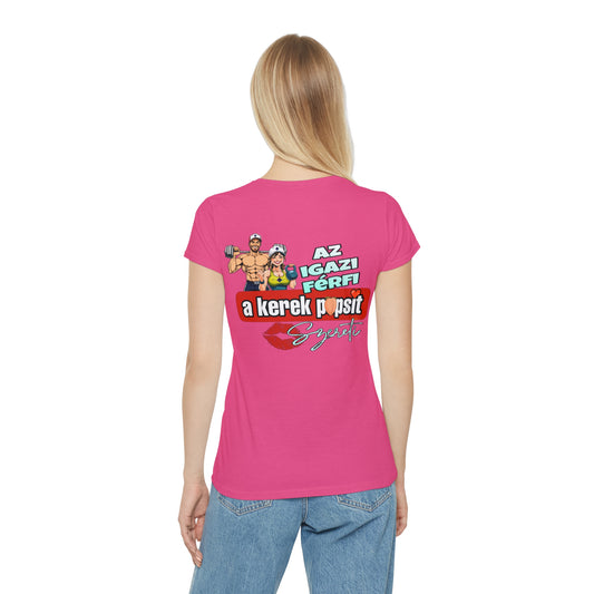 BlackOnion Women's Iconic T-Shirt - with Workout Motif “Az igazi férfi”💯🌸💋