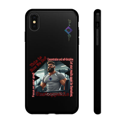 BlackOnion Brand New Phone Case - with Motivational Workout Motif’Unstoppable ‘💪🔥🫵