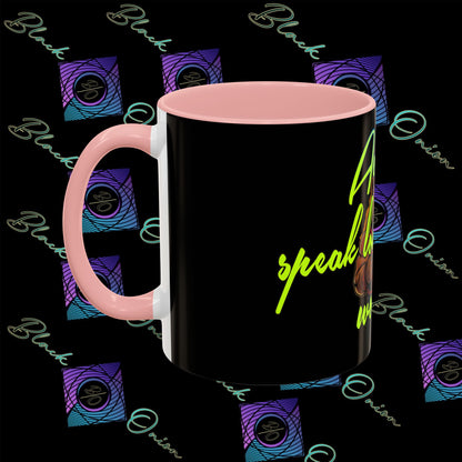 BlackOnion Coffee Mug 2 with Workout Motif ‘Actions speak lauder than words V2’🫵🔥💪