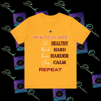 BlackOnion "Watch Me" T-Shirt with Workout Motif V3  💪🔥
