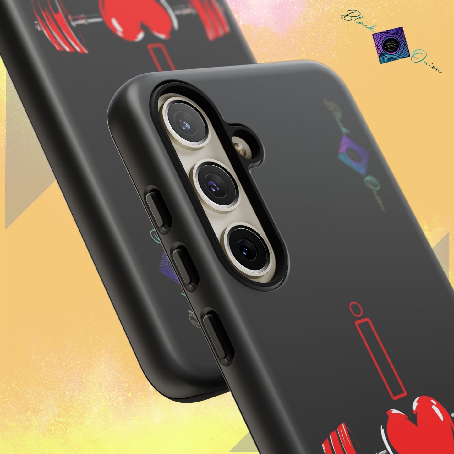 BlackOnion Brand New Phone Case - with Motivational Workout Motif’I Love Gym ‘💪🔥🫵