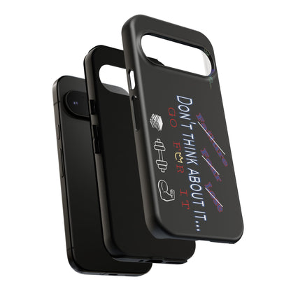 BlackOnion Brand New Phone Case - with Motivational Workout Motif’Don’t think ‘💪🔥🫵