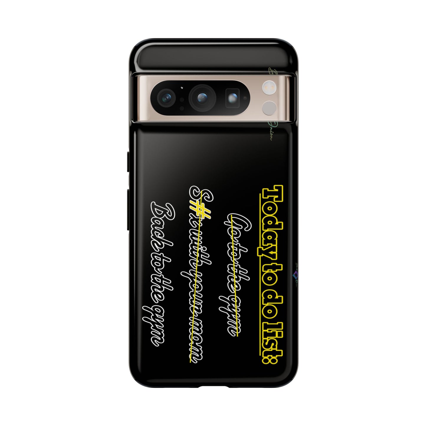 BlackOnion Brand New Phone Case - with Motivational Workout Motif’Today to do list ‘💪🔥🫵