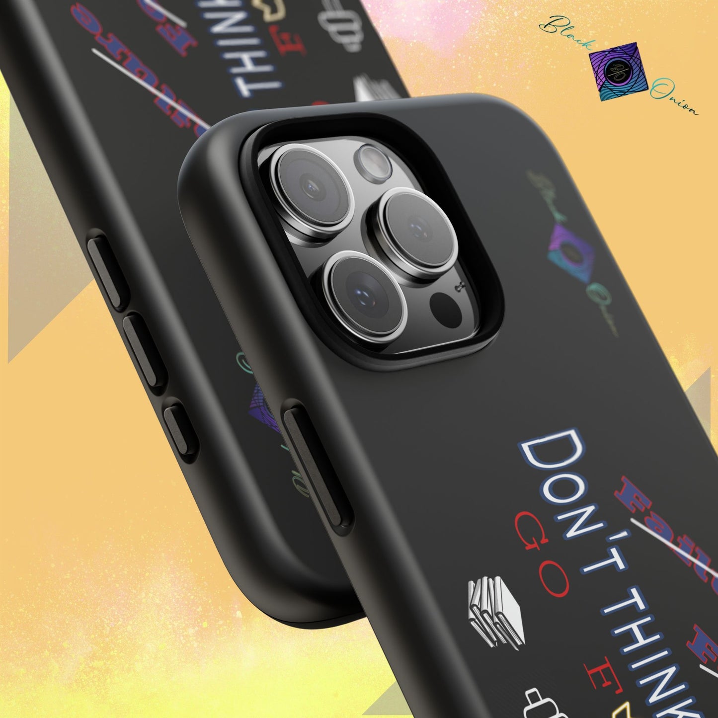 BlackOnion Brand New Phone Case - with Motivational Workout Motif’Don’t think ‘💪🔥🫵
