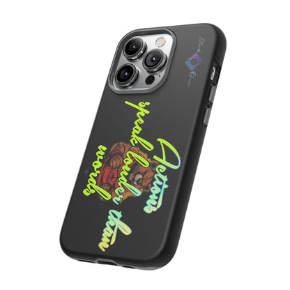 BlackOnion Brand New Phone Case - with Motivational Workout Motif ‘Actions speak lauder ‘💪🔥🫵