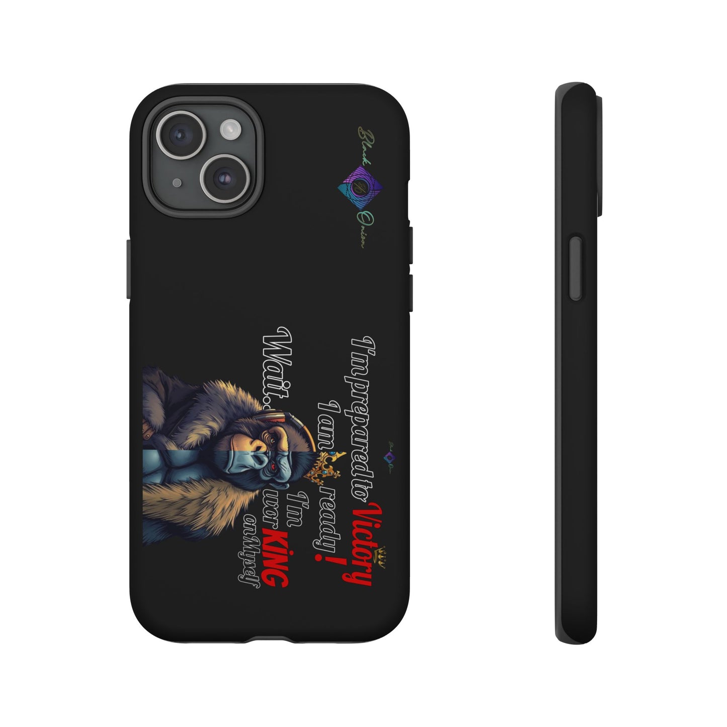 BlackOnion Brand New Phone Case - with Motivational Workout Motif’Victory 👑‘💪🔥🫵