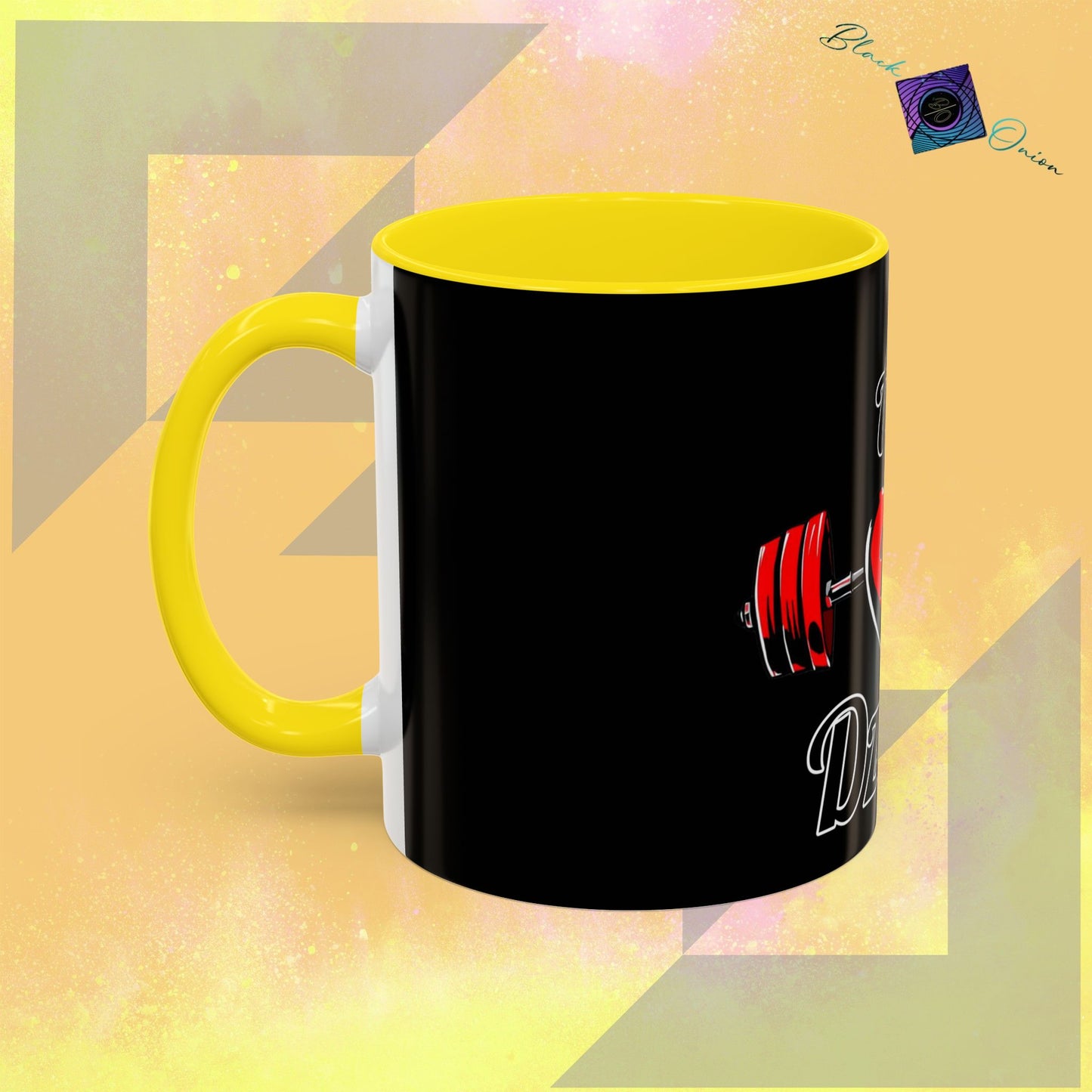 BlackOnion Coffee Mug - 11oz with Workout Motif ‘ÁjjLávDzsi’🔥💪🫵