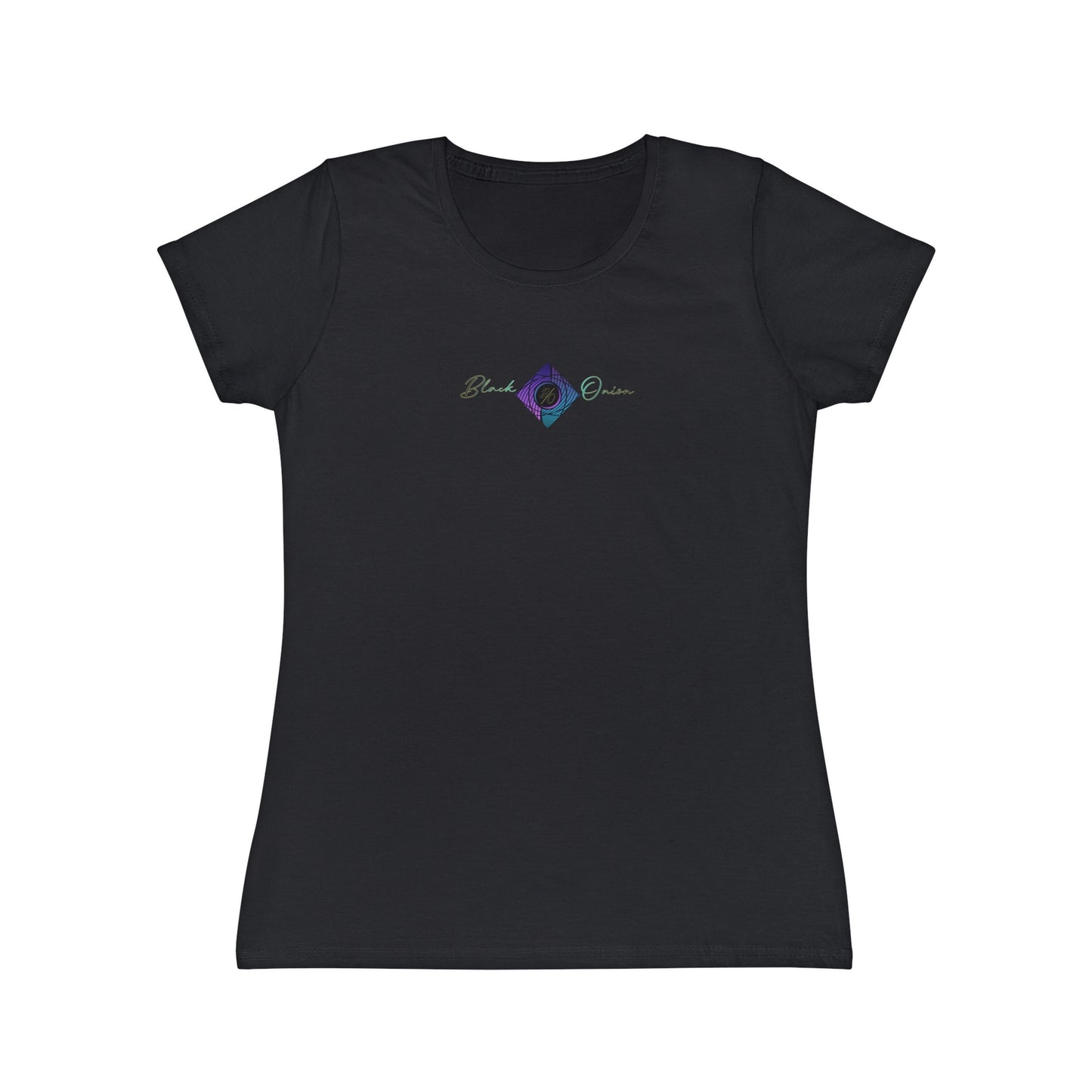 BlackOnion Women's Iconic T-Shirt - with Workout Motif 💯🌸💋