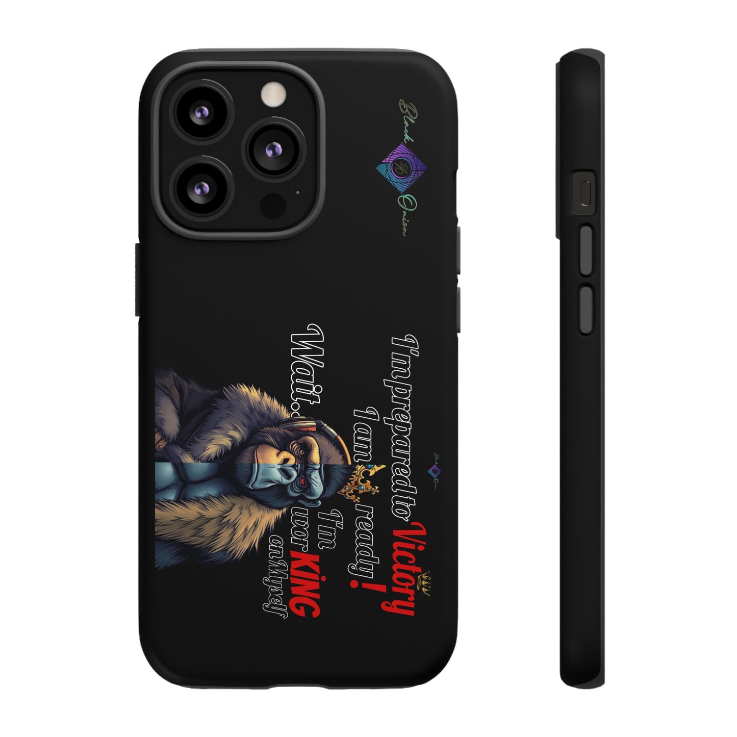 BlackOnion Brand New Phone Case - with Motivational Workout Motif’Victory 👑‘💪🔥🫵