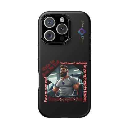 BlackOnion Brand New Phone Case - with Motivational Workout Motif’Unstoppable ‘💪🔥🫵