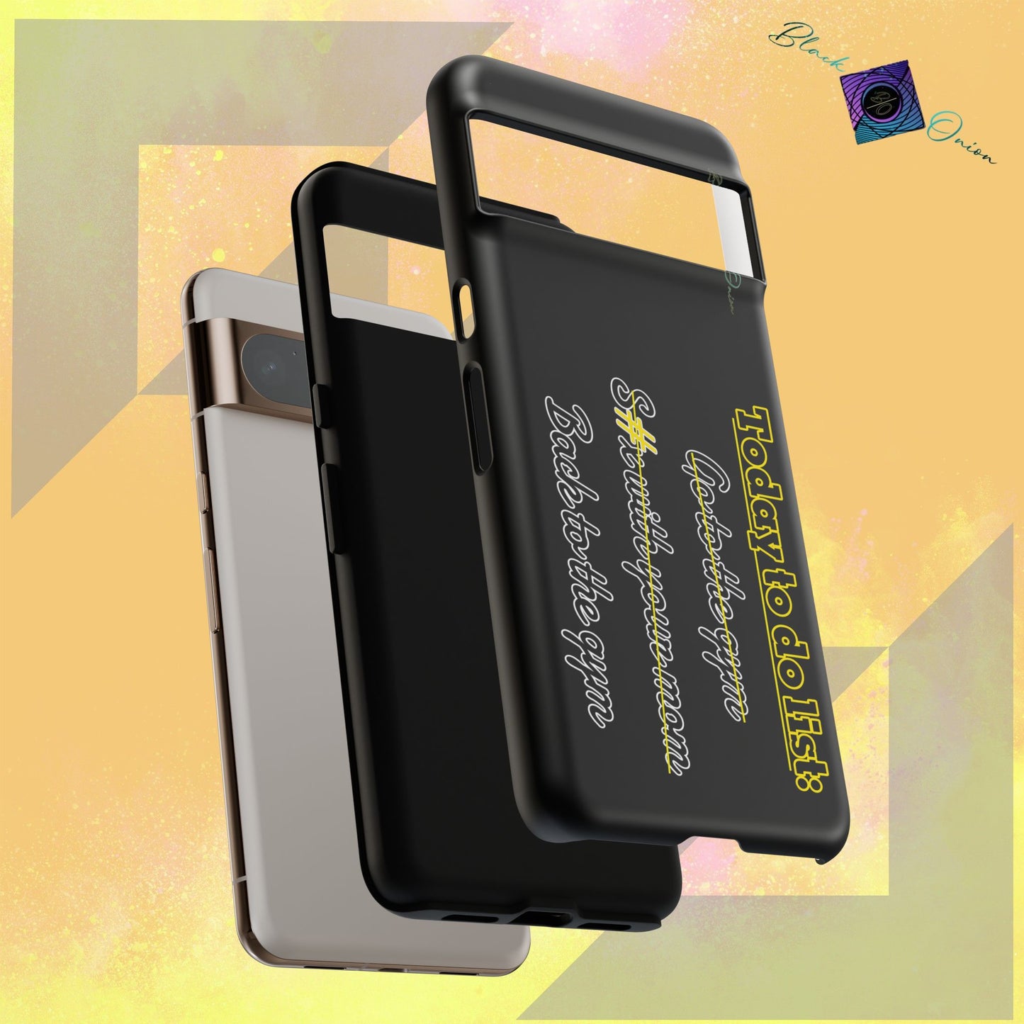 BlackOnion Brand New Phone Case - with Motivational Workout Motif’Today to do list ‘💪🔥🫵