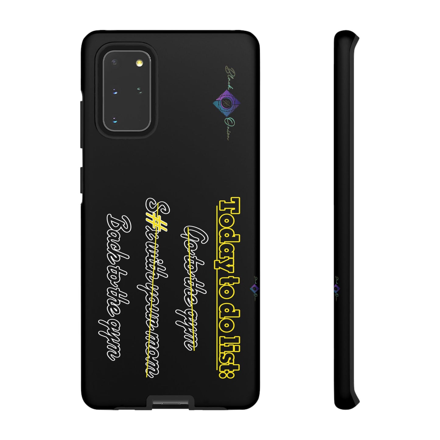 BlackOnion Brand New Phone Case - with Motivational Workout Motif’Today to do list ‘💪🔥🫵