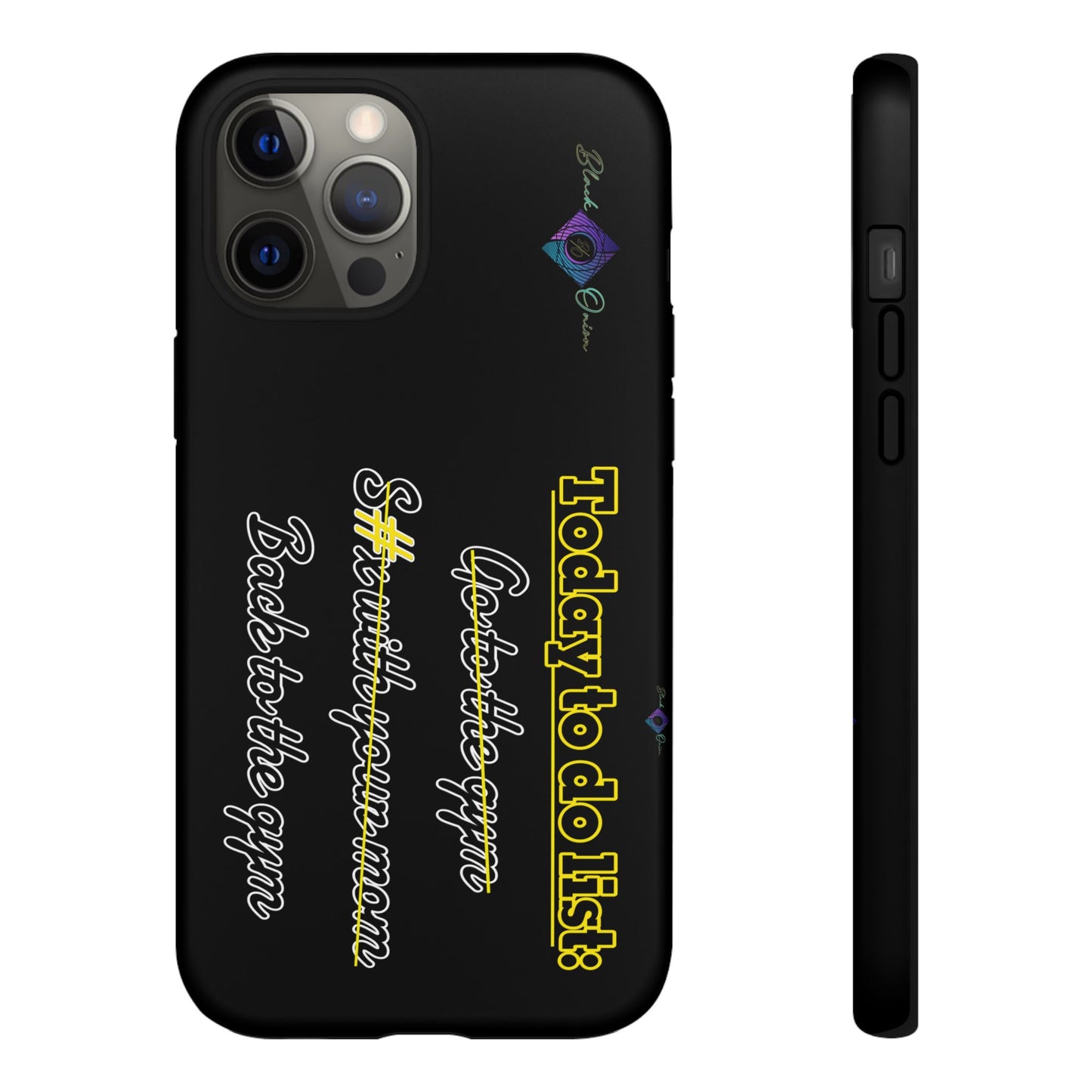 BlackOnion Brand New Phone Case - with Motivational Workout Motif’Today to do list ‘💪🔥🫵
