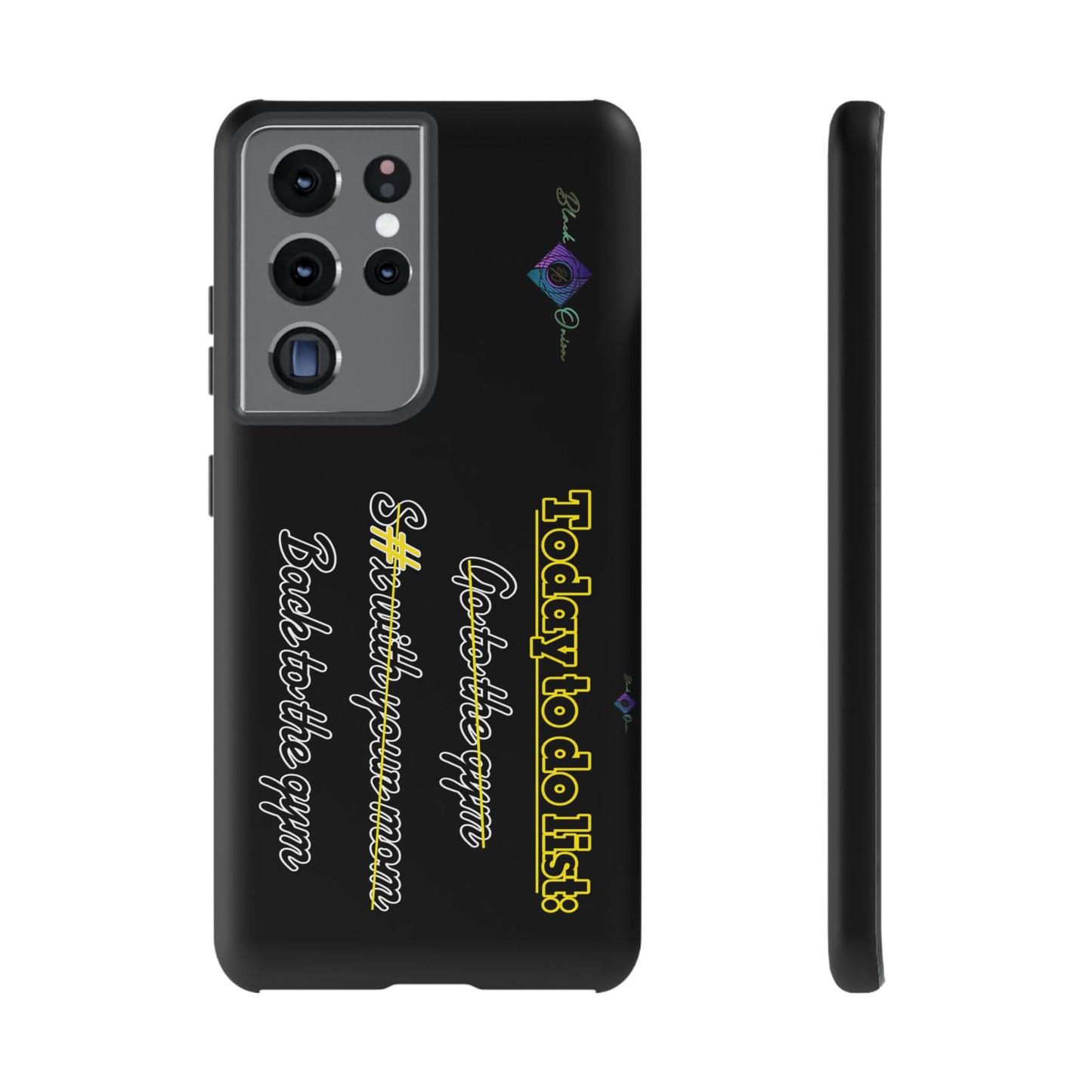 BlackOnion Brand New Phone Case - with Motivational Workout Motif’Today to do list ‘💪🔥🫵