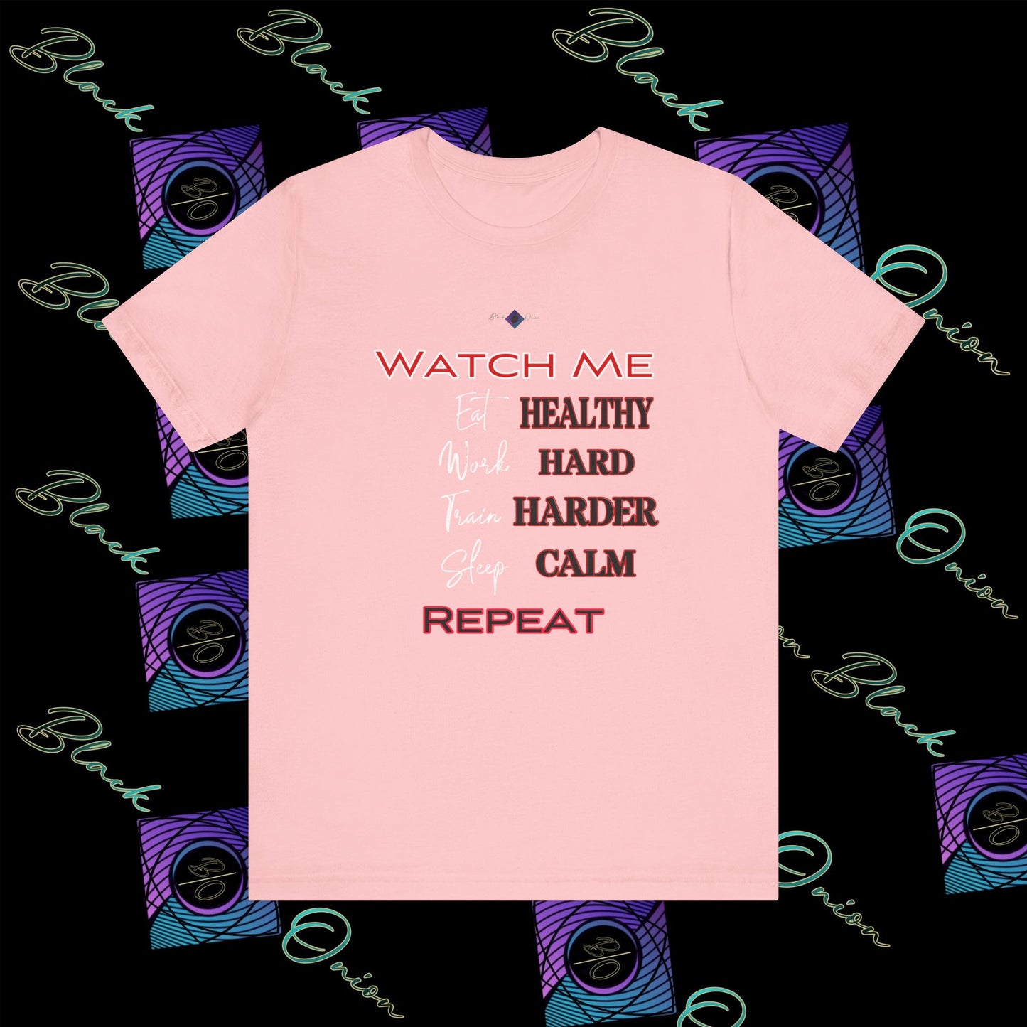BlackOnion "Watch Me" T-Shirt with Workout Motif V4 💪🔥