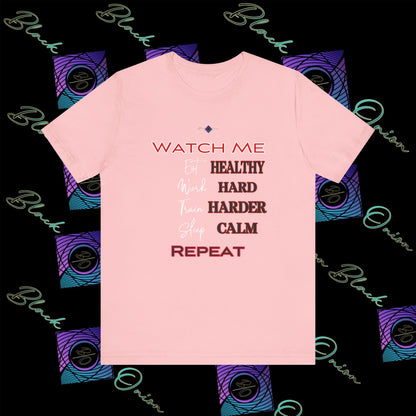 BlackOnion "Watch Me" T-Shirt with Workout Motif V4 💪🔥