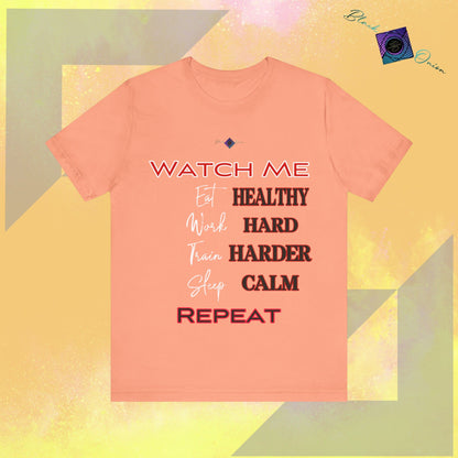 BlackOnion T-Shirt with Workout Motif V3 “Watch Me" 💪🔥