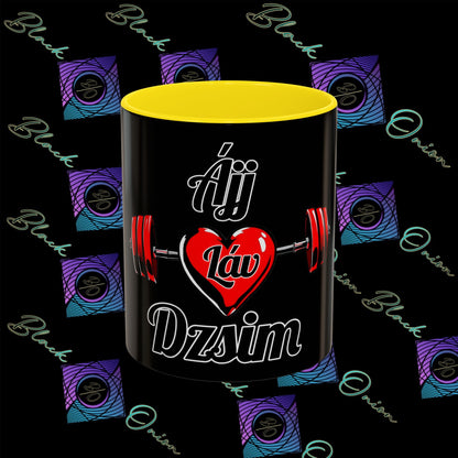 BlackOnion Coffee Mug - 11oz with Workout Motif ‘ÁjjLávDzsi’🔥💪🫵