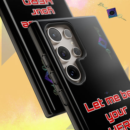 BlackOnion Brand New Phone Case - with Motivational Workout Motif’Let me be your Hero ‘💪🔥🫵