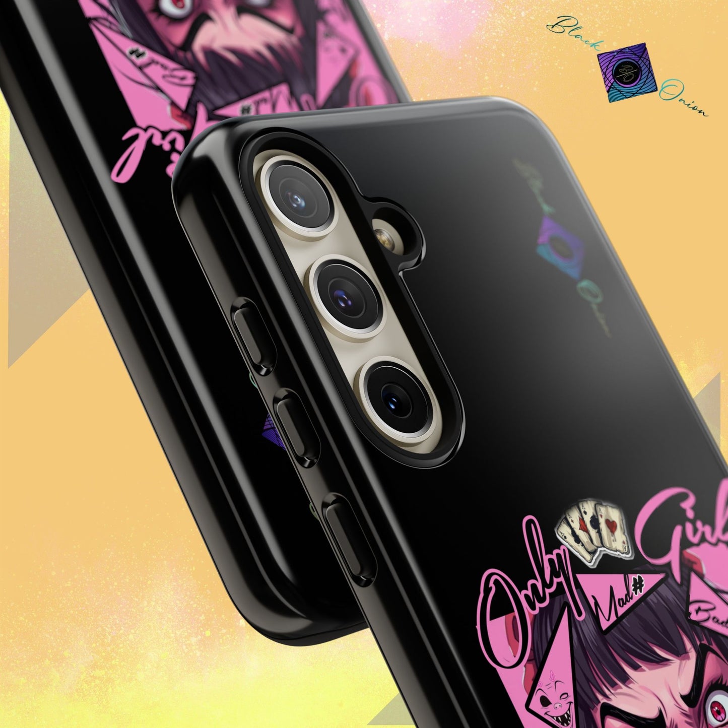 BlackOnion Brand New Phone Case - with Motivational Workout Motif’ Mad Girl💋🌸 ‘🔥🫵