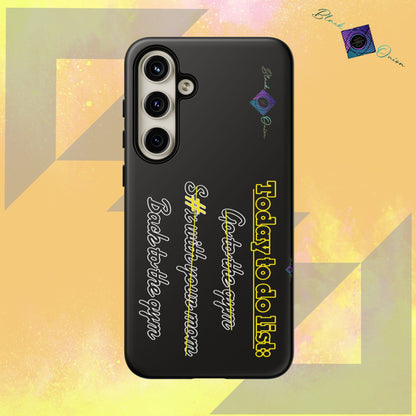 BlackOnion Brand New Phone Case - with Motivational Workout Motif’Today to do list ‘💪🔥🫵