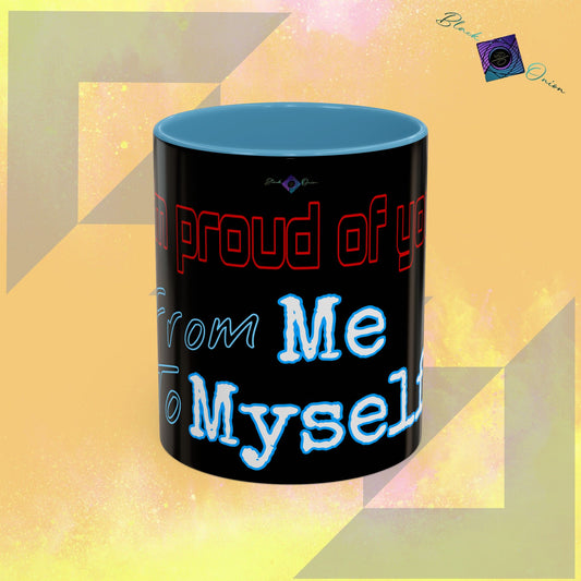 BlackOnion Coffee Mug 2 with Workout Motif ‘ I’m proud of you’🫵🔥💪