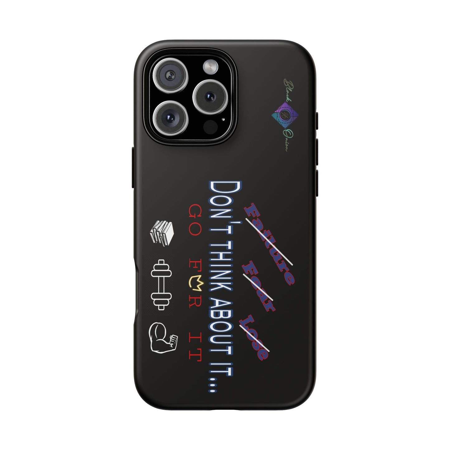 BlackOnion Brand New Phone Case - with Motivational Workout Motif’Don’t think ‘💪🔥🫵