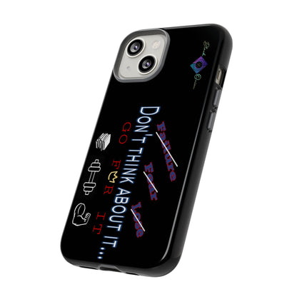 BlackOnion Brand New Phone Case - with Motivational Workout Motif’Don’t think ‘💪🔥🫵