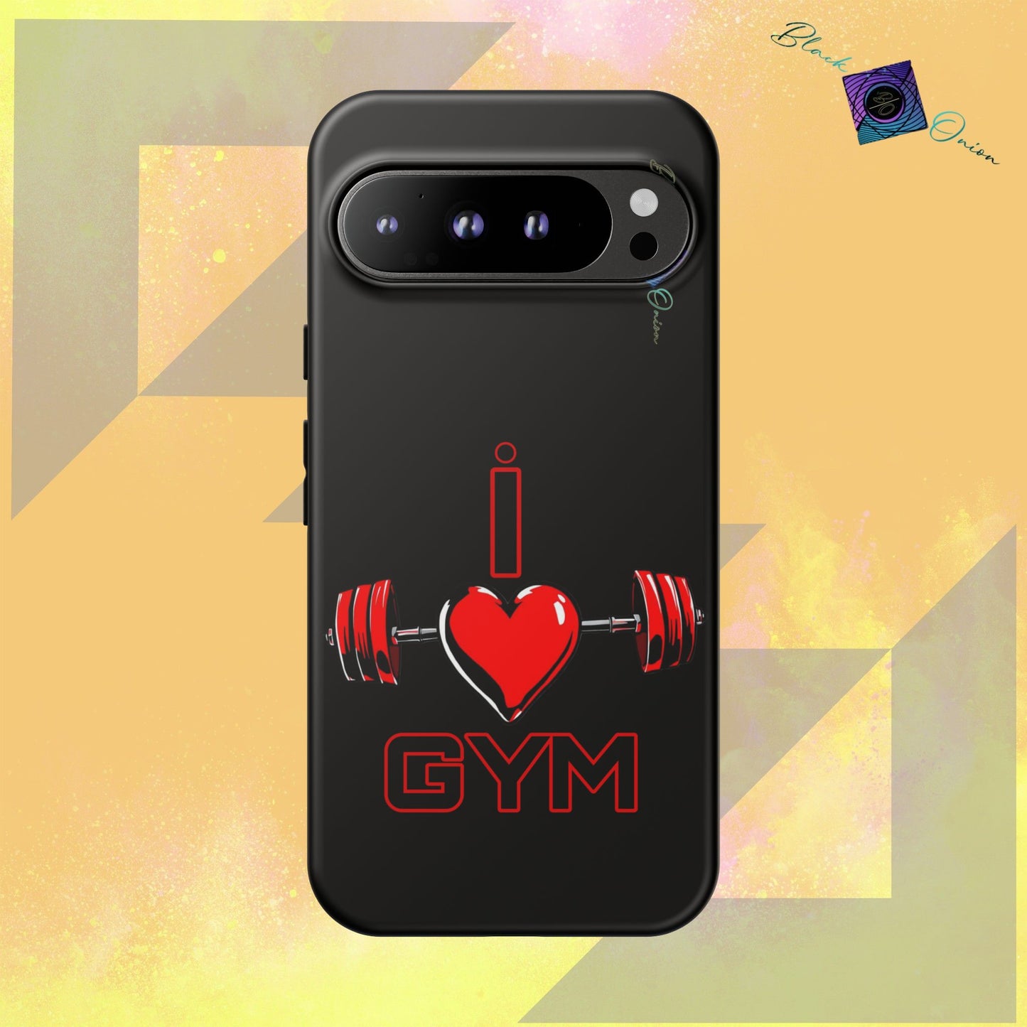 BlackOnion Brand New Phone Case - with Motivational Workout Motif’I Love Gym ‘💪🔥🫵