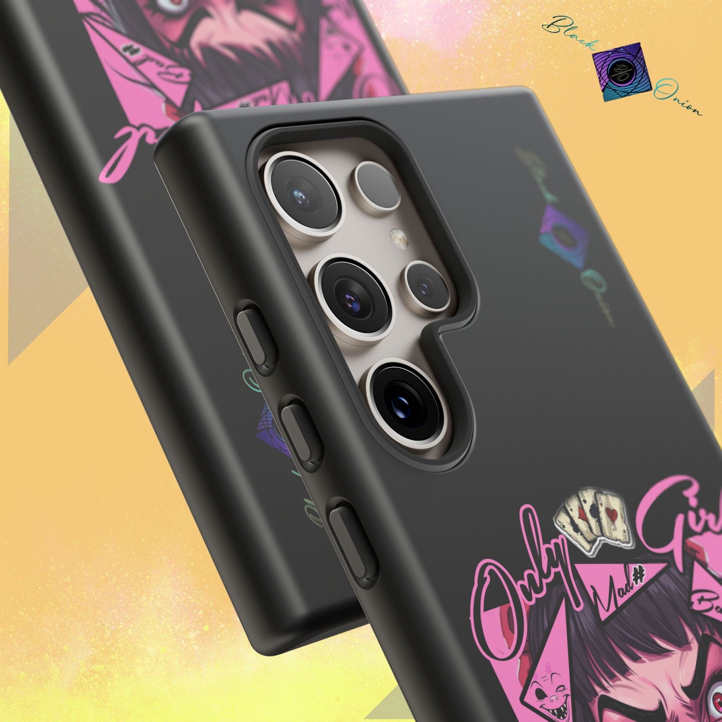 BlackOnion Brand New Phone Case - with Motivational Workout Motif’ Mad Girl💋🌸 ‘🔥🫵