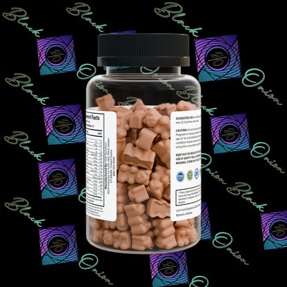 BlackOnion Hair Vitamin Gummies (60 Gummies) with Workout Motif