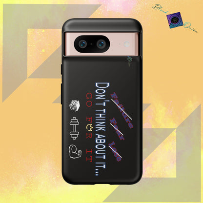 BlackOnion Brand New Phone Case - with Motivational Workout Motif’Don’t think ‘💪🔥🫵