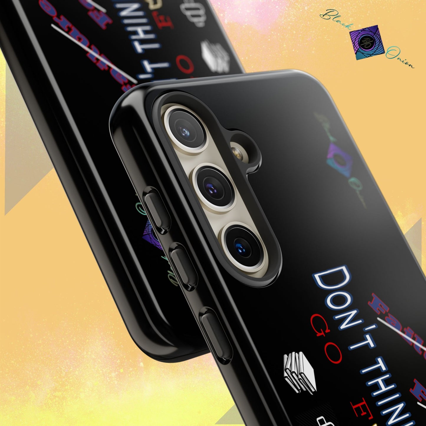BlackOnion Brand New Phone Case - with Motivational Workout Motif’Don’t think ‘💪🔥🫵