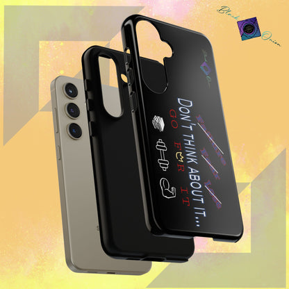 BlackOnion Brand New Phone Case - with Motivational Workout Motif’Don’t think ‘💪🔥🫵