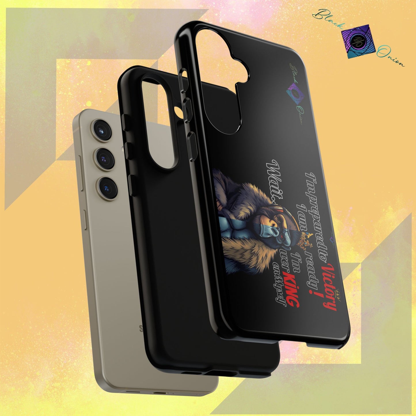 BlackOnion Brand New Phone Case - with Motivational Workout Motif’Victory 👑‘💪🔥🫵