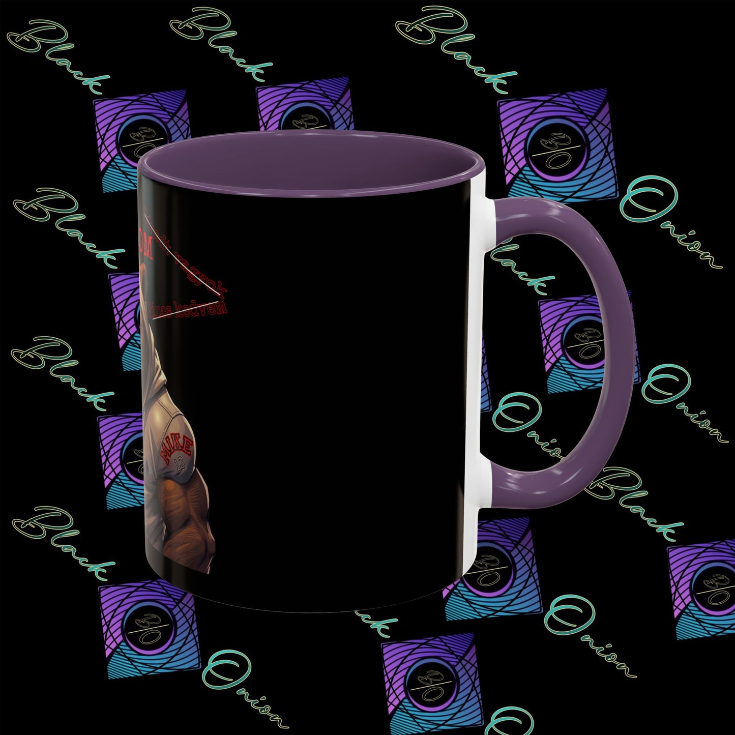 BlackOnion Coffee Mug - 11oz with Workout Motif ‘Mike 13 V2 ’🔥💪🫵