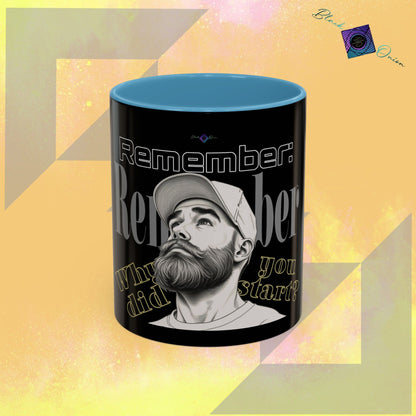 BlackOnion Coffee Mug - 11oz with Workout Motif ‘Remember ’🔥💪🫵