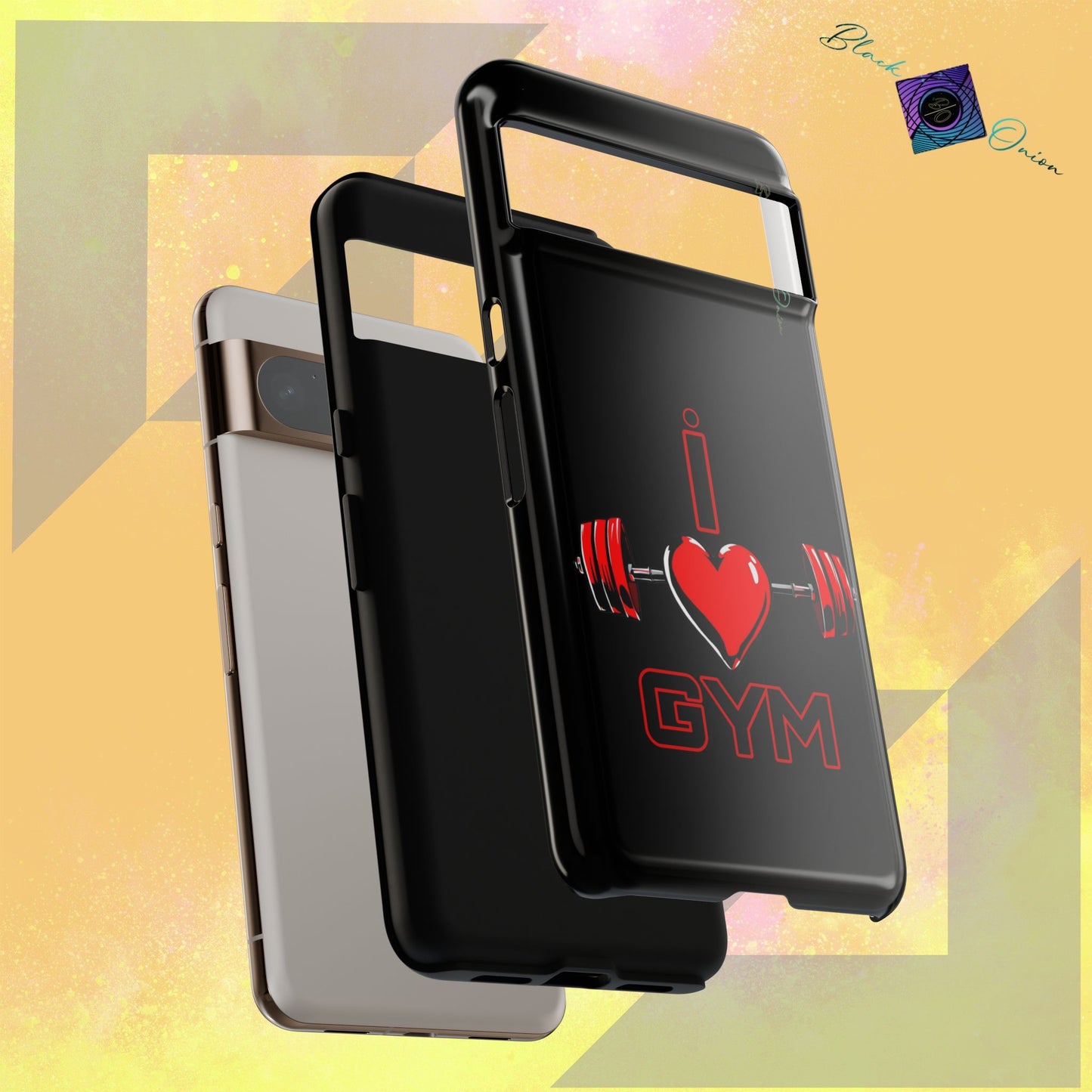 BlackOnion Brand New Phone Case - with Motivational Workout Motif’I Love Gym ‘💪🔥🫵
