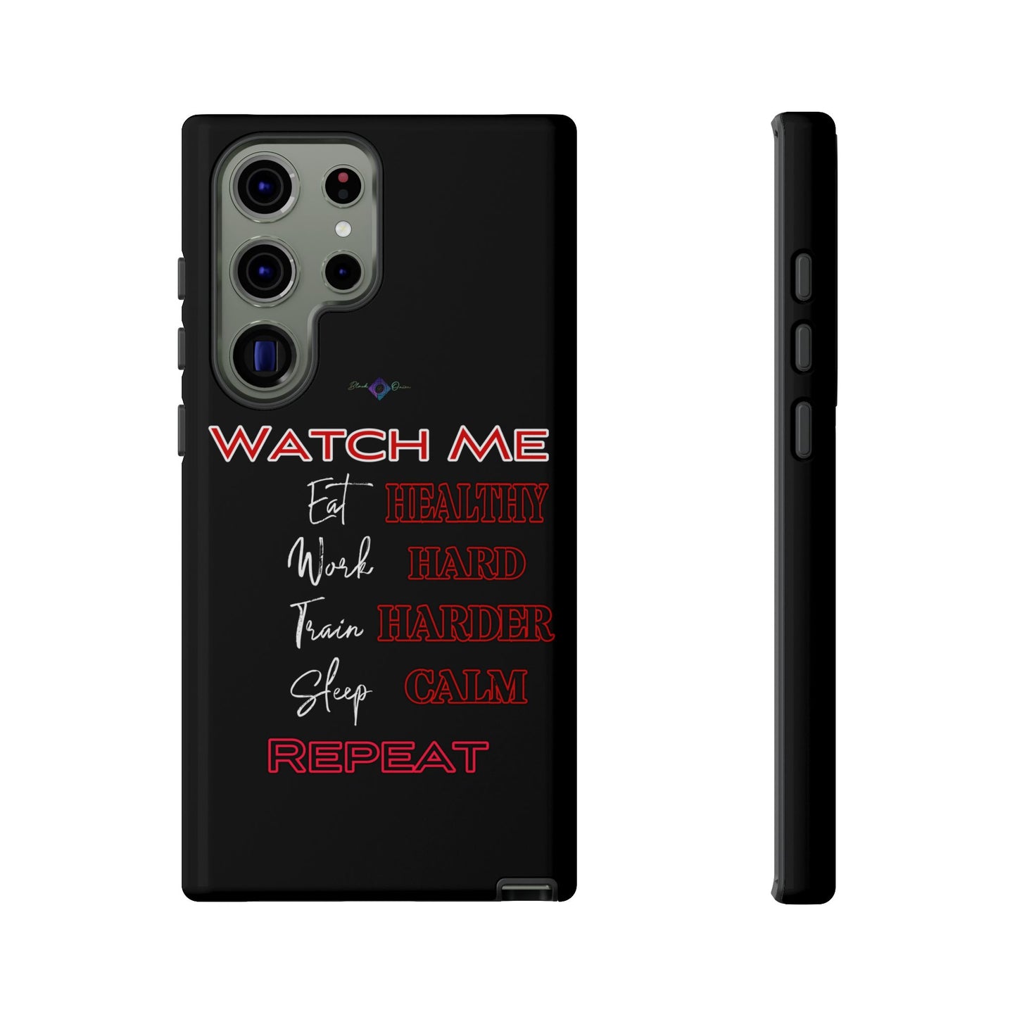 BlackOnion Phone Case -with Motivational Motif  'Watch Me' 💪🔥🫵