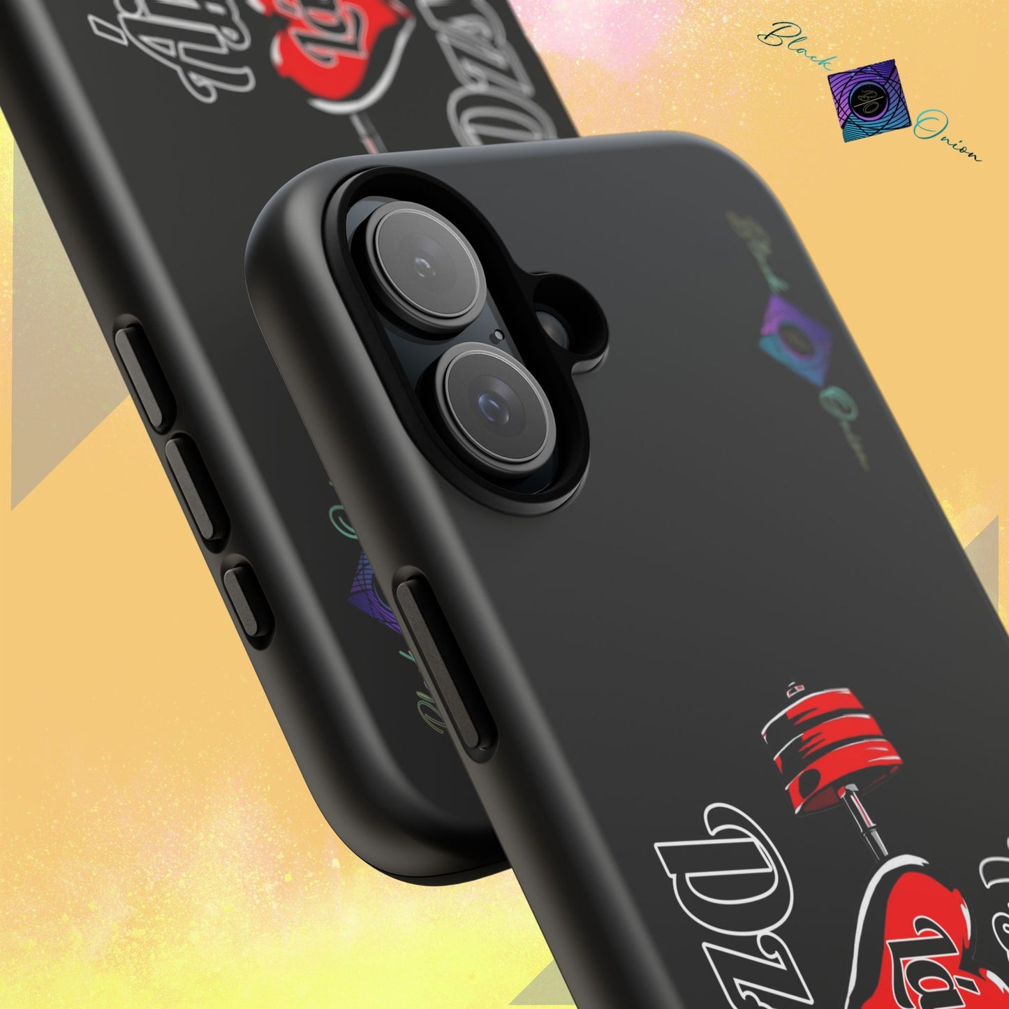 BlackOnion Brand New Phone Case - with Motivational Workout Motif’Ájj Láv Dzsim ‘💪🔥🫵