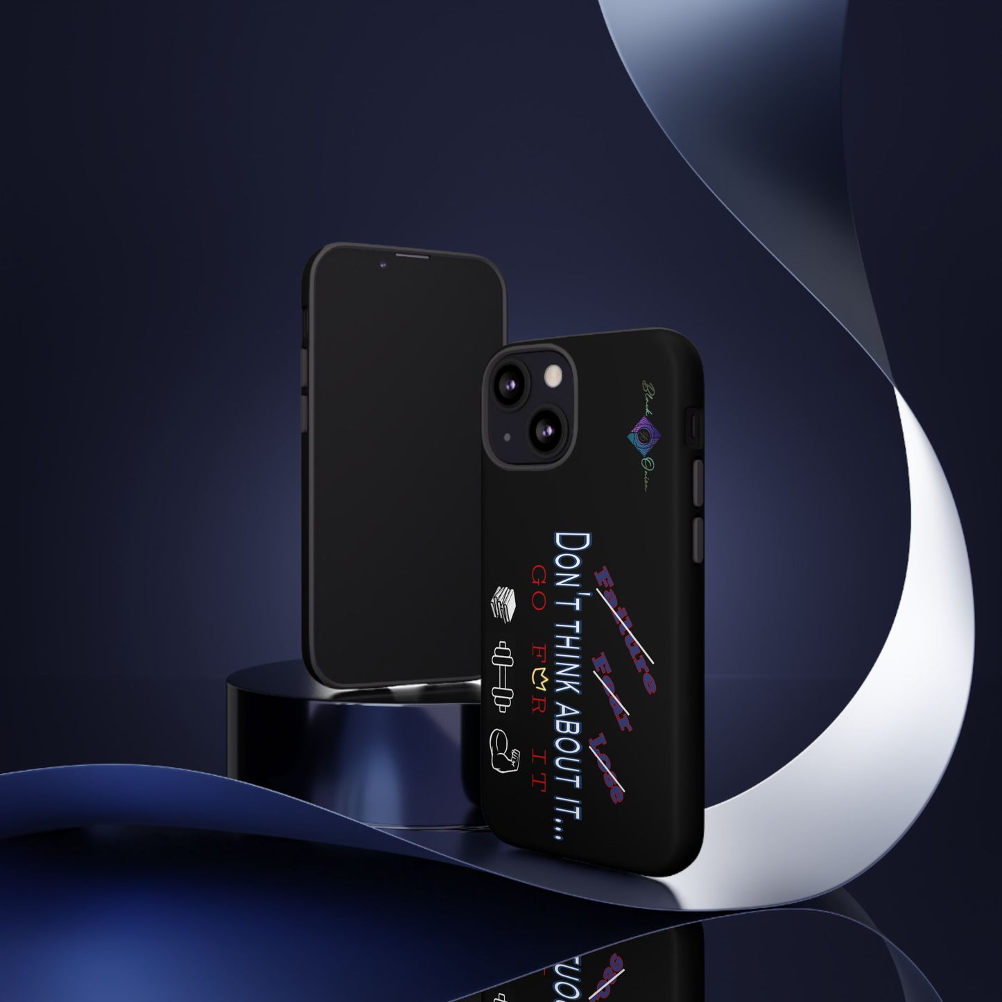 BlackOnion Brand New Phone Case - with Motivational Workout Motif’Don’t think ‘💪🔥🫵