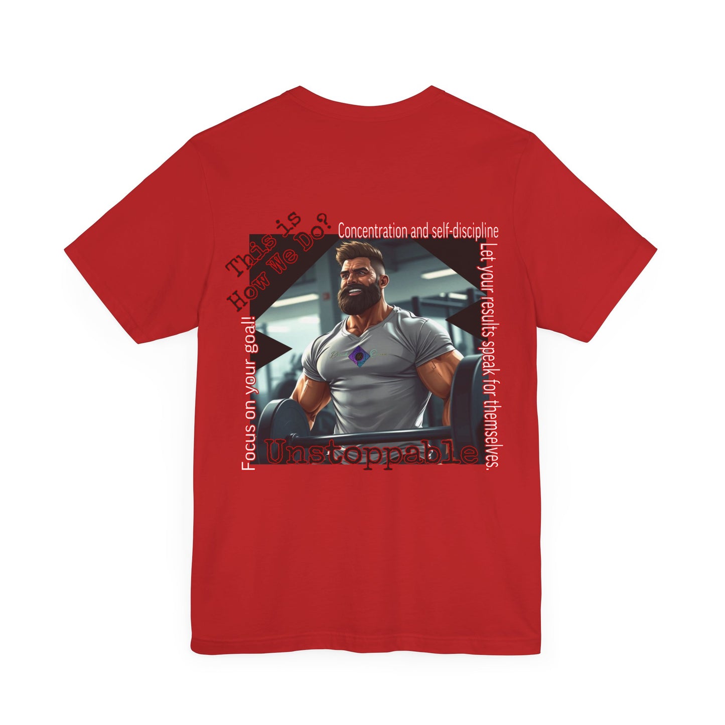 BlackOnion T-shirt with Workout Motif “Unstoppable “💪🔥🫵